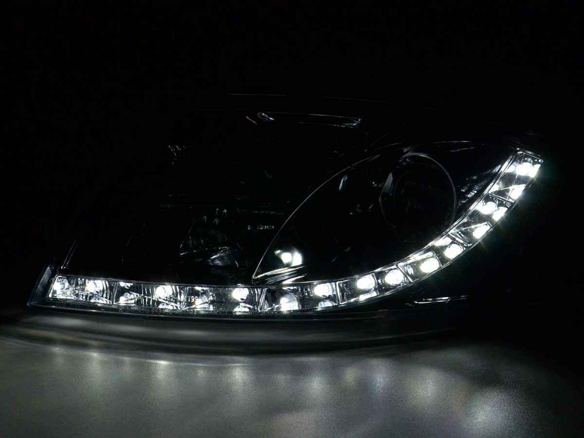 Scheinwerfer Set Daylight LED Tagfahrlicht Audi TT Typ 8N 99-05 chrom Scheinwerfer Set Daylight LED Tagfahrlicht Audi TT Typ 8N 99-05 chrom